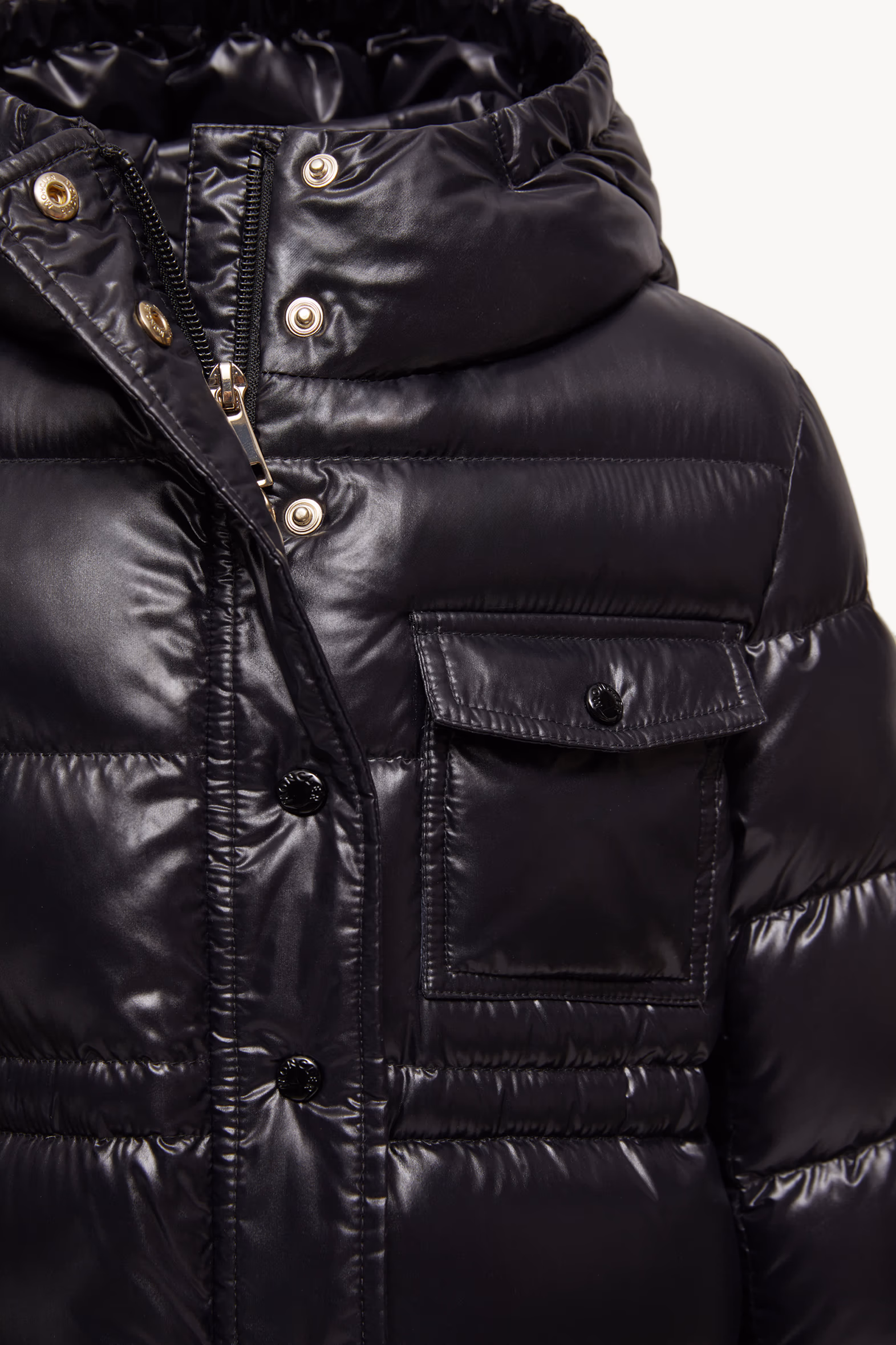 Dacca Hooded Down Jacket Girl Black Moncler 5